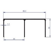 Resim Nsp Alüminyum Sürgülü Kapı Dolap Rayı Üst Ray Profili 3 Metre 1'L 531958985 