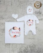 Resim yzc home size dair... Bt K37 Isimli Kız Bebek Battaniye Tulum Şapka Eldiven Set 