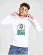 Resim Rick Peace Baskılı Unisex Çocuk Kapüşonlu Beyaz Sweatshirt Beyaz 