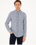 Resim Pierre Cardin Erkek Lacivert Gömlek Desenli 50292143-vr033 Lacivert 