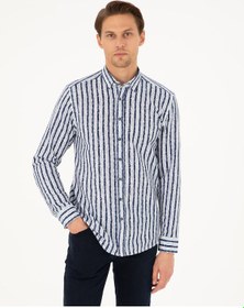 Resim Pierre Cardin Erkek Lacivert Gömlek Desenli 50292143-vr033 Lacivert 