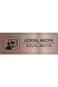 Resim Mayeka Görsel Medya İsimlik Bronz Metal Kapı İsimliği Levhası Yönlendirme Tabelası 