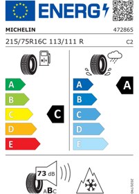 Resim Michelin 215/75 R16C 113/111R Agilis CrossClimate Hafif Ticari 4 Mevsim Lastiği (2025 Üretim) 