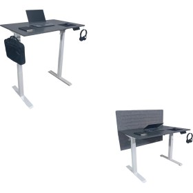 Resim Hds Yüksekliği Ayarlanabilir Çift Motorlu Akıllı Çalışma ve Ofis Masası 