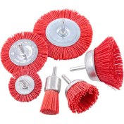 Resim Kkbucket Adet Naylon Filament Aşındırıcı Tel Fırça Tekerleği ve Fincan Fırça Seti, 1/4 Inç Saplı, 6 Boyutlu Naylon Matkap Fırça Seti Mükemmel (Yurt Dışından) 