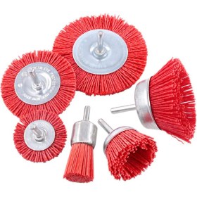 Resim Kkbucket Adet Naylon Filament Aşındırıcı Tel Fırça Tekerleği ve Fincan Fırça Seti, 1/4 Inç Saplı, 6 Boyutlu Naylon Matkap Fırça Seti Mükemmel (Yurt Dışından) 