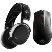 Resim Steelseries Arctis 7+ Plus Siyah Multi-Platform Wireless Gaming Kulaklık + Rival 3 Wireless ve Bluetooth Optik Oyuncu Mouse 