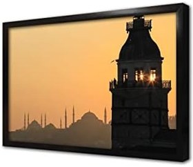 Resim İstanbul Kız Kulesi Çerçeveli Cam Tablo 20x30 cm CA16395 