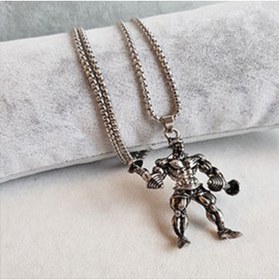 Resim TONSTYLE Ts000908 - Halter Çalışan Heykel Paslanmaz Çelik H.ürün Erkek Kolye 50 Cm 