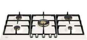 Resim Bertazzoni P905CHERAX Gazlı Ocak 5 Gözlü 90 cm Fildişi 