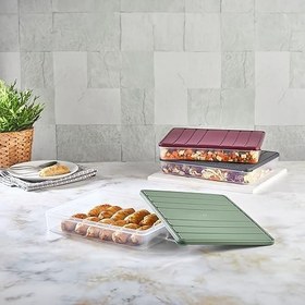 Resim Selka Home - Nora 6'lı 2.5 Litre Büyük Boy Açık Gri Saklama Kabı 