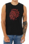 Resim BLUU Indians Kolsuz Sporcu T-shirt Tank Top Spor Atlet 