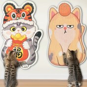 Resim Kendinden Yapışkanlı Kedi Tırmalama Tahtası, Polyester Malzeme, Sevimli Karikatür Tırmanma Matı için Kediler, Mobilya Duvar Değiştirme Çizik Pedi, Yavru Kedi Pençe Bileme Dekoratif Tırmanma Sticker 
