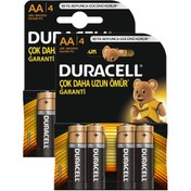 Resim Duracell Alkalin Aa Kalem Pil 4lü x 2 Adet 