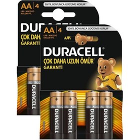 Resim Duracell Alkalin Aa Kalem Pil 4lü x 2 Adet 