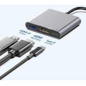 Resim Recci Rh05 Type-c To Type-c Pd100w/hdmı 4k 30hz/usb3.0 Destekli 3in1 Hub Çoğaltıcı 