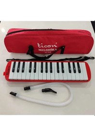 Resim Melodika 32 Tuşlu Çantalı Kırmızı Kırmızı 