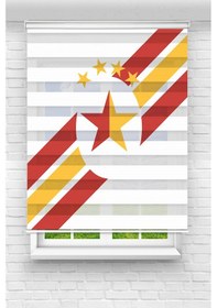 Resim Perdecizade Enxboy Kırmızı Taraftar Dijital Baskılı Zebra Perde-cocuk Odası-stor Perde Pz-4043 Renkli 