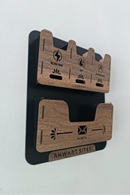 Resim AHWART Apartman Ortak Fatura Ve Posta Kutusu Ahşap Renk Posta ve Fatura Kutusu ( Site İsmi Eklenebilir ) 