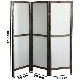 Resim Ahşap Paravan Panel Kumaş Paravan 6006 