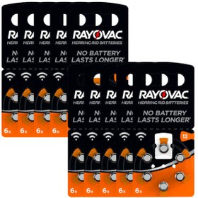 Resim Rayovac Hearing Aid Batteries 13 Numara Blister İşitme Cihaz Pili 6 x 10'lu 