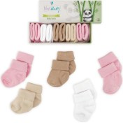 Resim Novibaby 5'li Bambu Yenidoğan Bebek Çorap I Sweet I 0-6 Ay 