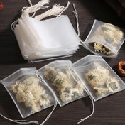 Resim 100/200 adet Tek Kullanımlık Non-Woven Çay Torbaları - Yeniden Kullanılabilir Kahve Süzgeçleri, Çay Filtre Torbaları, Durable Mutfak ve Yemek Eşyaları, Çay Süzgeci, Festive Çay Torbaları, Kolay Temizlenebilir Malzeme 