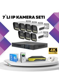 Resim 7'li Güvenlik Ip Kamera Seti - 4mp Dış Mekan Kamera, 3.6mm Lens, 