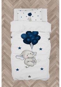 Resim Mekta Home Bebek Ve Çocuk Odası Filli Mavi Balon Desenli Nevresim Takımı 