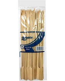 Resim Dolphin 25 Cm Yassı Çöp Şiş - Paketi 50'Li - Afiyet Olsun Yazılı 