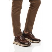 Resim Voyager Kahve Hakiki Deri Bağcıklı Erkek Sneaker Çok Renkli 