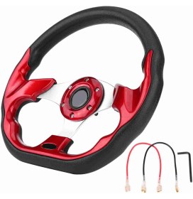 Resim Creatorally 320MM Son Karbon Fiber Yarış Direksiyon Modifikasyonu Mini Sürüklenen Direksiyon (Kırmızı) (Yurt Dışından) 