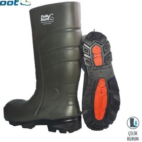 Resim Pollyboot Vega 38 Numara Çelik Burunlu Çizme Poliüratan (517290394) 