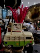 Resim hediyeconcepti Dekoratif Metal Minibüs Çerçeveli Ve Kumbaralı 