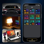 Resim Yellowtech Araba arka cam üzerinde LED ekran cep telefonu APP kontrolü tam renkli LED ifade ekran paneli 