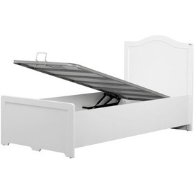 Resim Meltem Kids Classy Beyaz Genç Odası Tek Kişilik Amortisörlü Bazalı Karyola 120x200 cm 