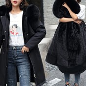 Resim Kadın Kışlık Mont - Uzun, Resmi ve Günlük Dış Giyim, Tam Fermuarlı Ön Kapanışlı, Esnemeyen Kumaş, Bol Kesim Uzun Mont, Soğuk Hava İçin 