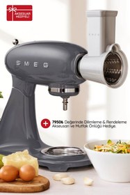 Resim Smeg SMF03 Retro Stand Mikser Kırmızı 