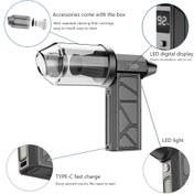 Resim Yüksek Hızlı Vortex Üfleyici Fan - Güçlü Taşınabilir El Tipi Turbo Fan, Açık Hava Kampı için, USB Şarj Edilebilir, Fırçasız Motor, Çok Fonksiyonlu Hava Temizleyici, Erkekler ve Arkadaşlar için İdeal Hediye 