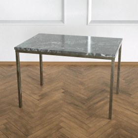 Resim Evka Shiny Yan Sehpa - Eskitme Pirinç Ayak Siyah Mermer Tabla 