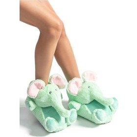 Resim Twigy Aa 0639 Tw- Elephant-2 Kadın Hayvanlı Panduf Yeşil 36-41 001 