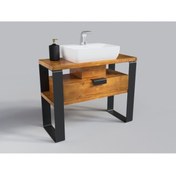Resim NT Concept Ntconcept İpek Masif Ağaç Banyo Dolabı(hilton)(70cm) 
