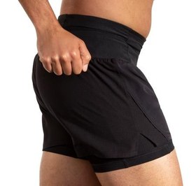 Resim Brooks High Point 5 2-In-1 Short 2.0 Erkek Şort Ve Kapri Siyah 