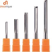 Resim 1 Adet 2 Flüt Düz Karbür Freze Ucu - 3.175mm Şaftlı CNC Tungsten Karbür Freze Kesici, Katı Ahşap, MDF, Akrilik, Alüminyum, Bakır, PVC için Uygun, Ağaç İşleme Ekipmanları, Keskin Kesim Kenarı, Dayanıklı Yapı, Metal İşçiliği 