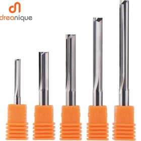 Resim 1 Adet 2 Flüt Düz Karbür Freze Ucu - 3.175mm Şaftlı CNC Tungsten Karbür Freze Kesici, Katı Ahşap, MDF, Akrilik, Alüminyum, Bakır, PVC için Uygun, Ağaç İşleme Ekipmanları, Keskin Kesim Kenarı, Dayanıklı Yapı, Metal İşçiliği 