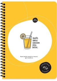Resim Keskin Color A5 Spiralli Akademik Ajanda - Başta Sıkıldım Sarı 