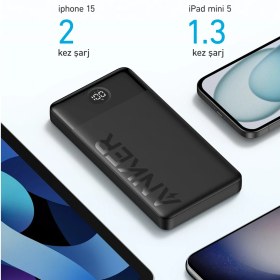 Resim Anker 324 10.000 mAh Siyah Powerbank 