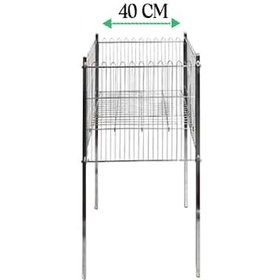 Resim 2 Adet Krom 40x40 Cm Profil Ayaklı Sepet, Ayaklı Sepet 
