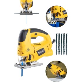 Resim Steiner Germany Technology 2000 Watt Lazerli 6 Kademe Devir Ayarlı Metal Şanzımanlı Dekupaj Testere + 5 Uç 