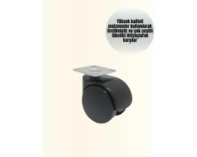 Resim Belle Fusion Mey Ithalat® Halı ve Beton Uyumlu Kilitsiz Mobilya Tekerleği 4’lü 
